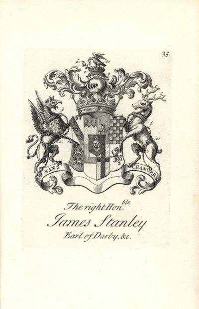 Erb a erb právo čestného Jamese Stanleyho od Andrew Johnston
