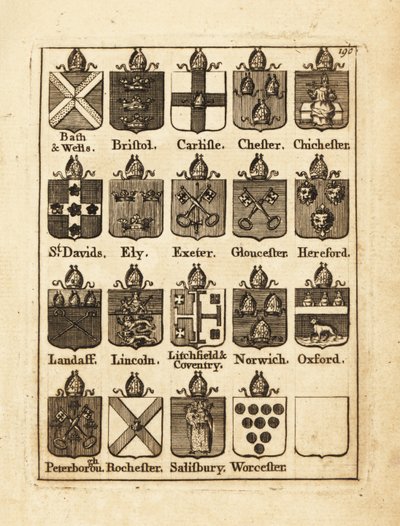 Erb biskupů z Bath & Wells, Bristol, Carlisle, Chester, Chichester atd. od Andrew Johnston