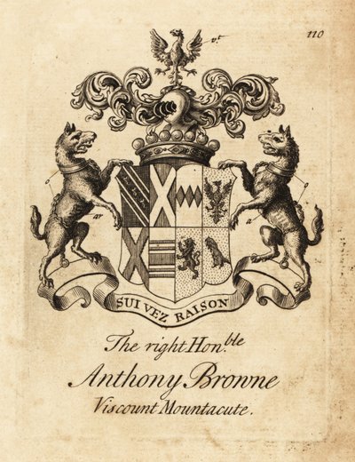 Erb Pravého ctihodného Anthony Browne, vikomta Mountacute nebo vikomta Montagu od Andrew Johnston