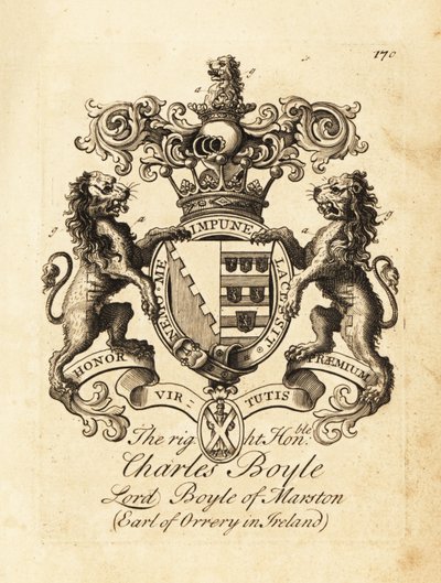 Erb ctihodného Charlese Boylea, lorda Boyla z Marstonu, 4. hraběte z Orrery v Irsku od Andrew Johnston