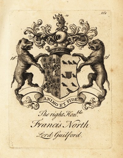 Erb ctihodného Francise Northa, lorda Guilforda, 2. barona Guilforda od Andrew Johnston