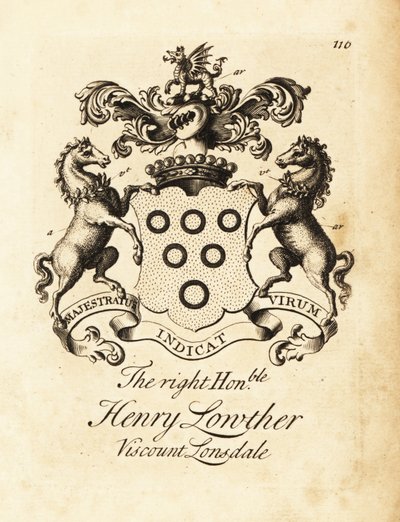 Erb ctihodného Henryho Lowthera, 3. vikomta Lonsdale (1694-1751) od Andrew Johnston