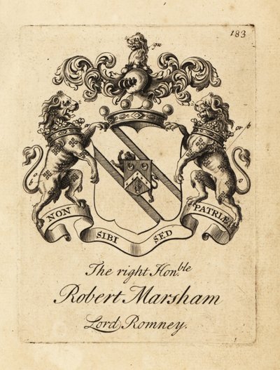 Erb ctihodného Roberta Marshama, lorda Romneyho od Andrew Johnston