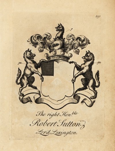 Erb ctihodného Roberta Suttona, lorda Lexingtona, druhého barona Lexingtona (1662-1723) od Andrew Johnston