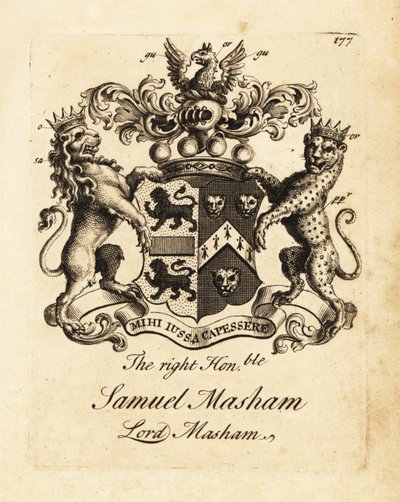 Erb ctihodného Samuela Mashama, lorda Mashama od Andrew Johnston
