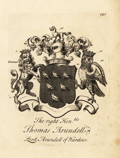 Erb ctihodného Thomase Arundella, lorda Arundella z Wardouru, 7. barona Arundella z Wardouru od Andrew Johnston