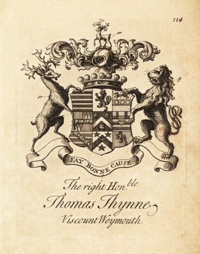 Erb ctihodného Thomase Thynna, 2. vikomta Weymoutha od Andrew Johnston