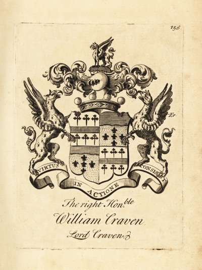 Erb pravého ctihodného Williama Cravena, Lorda Cravena, 3. barona Cravena (1700-1739) od Andrew Johnston