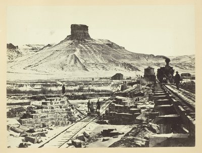 Citadel Rock, Green River Valley od Andrew Joseph Russell