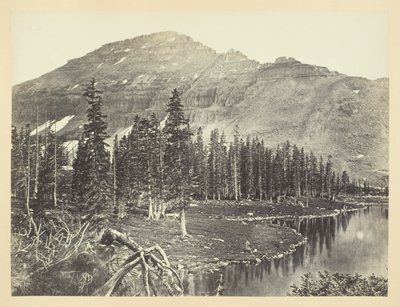 Jezero v čele Bear River, Uintah Mountain od Andrew Joseph Russell