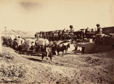 Deska 27. Zásobovací vlaky, 1869 (foto) od Andrew Joseph Russell