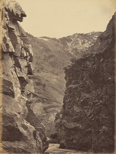 Deska 40. Čertova brána, Weberův kánon, 1869 (foto) od Andrew Joseph Russell