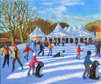 Jasné ráno, kluziště Hampton Court Palace, Londýn, 2018, od Andrew Macara