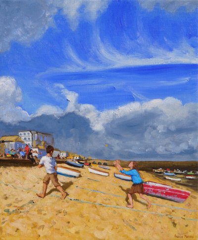 Chytání míče, St Ives, 2016, od Andrew Macara