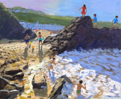 Lezení na skalách,St Ives, od Andrew Macara