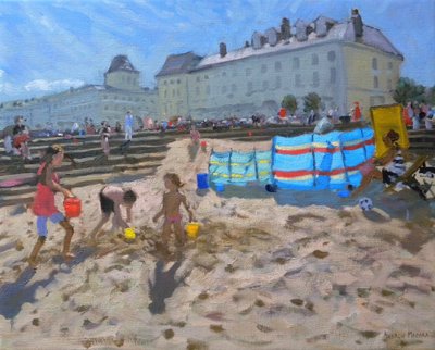 Hraje si v písku, Llandudno. 2010 od Andrew Macara