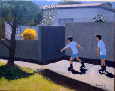 Bruslaři na kolečkových bruslích od Andrew Macara
