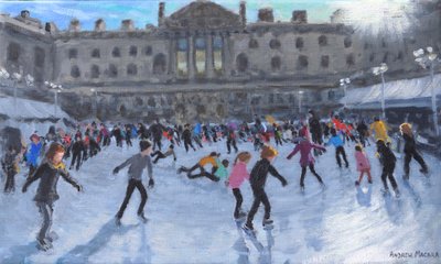 Bruslení, poledne, Somerset House, 2013 (olej na plátně) od Andrew Macara
