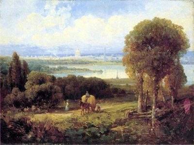 Washington v dálce (olej na plátně) od Andrew Melrose
