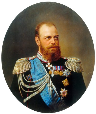 Portrét císaře Alexandra III., 1845-1894, 19. století. od Andrey Nikolayevich Shilder