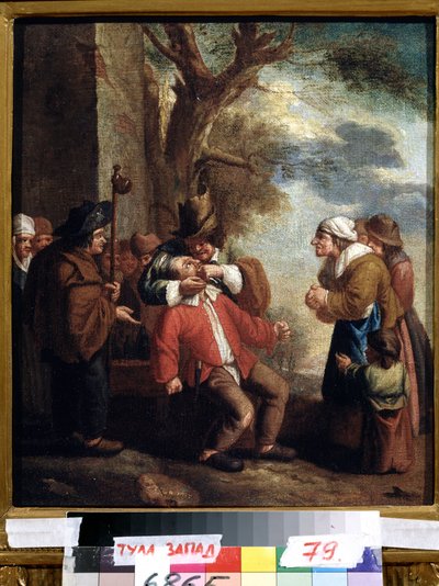 ""Vytrhávač zubů nebo bolest"" (Zubař. Bolest (ze série Pět smyslů) Malba Andriese Dirksze Botha (1608-1641) Státní muzeum umění 17. století Tula Rusko od Andries Both