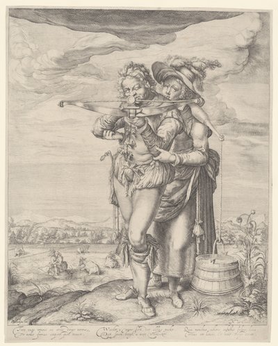 Střelec a Dojička od Andries Jacobsz. Stock (possibly)