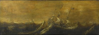 Lodě v bouři od Andries van Eertvelt (attributed to)