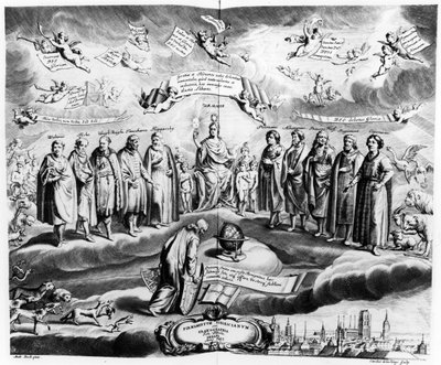 Firmmentum Sobiescianum nebo, Uranographia, Johannes Hevelius (1611-87), ryl Charles de la Haye, hospoda. v roce 1687 od Andrzej Stech