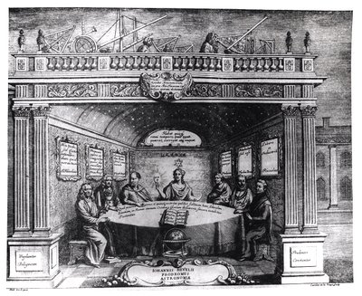 The Great Astronomers, z „Prodomus Astronomiae“ od Johannese Heveliuse (1611-87), vydaného v Gdaňsku, 1690 od Andrzej Stech
