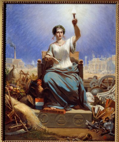 Francie osvětluje svět. Alegorie. Obraz Janet Lange (1815 - 1872) od Ange Louis Janet