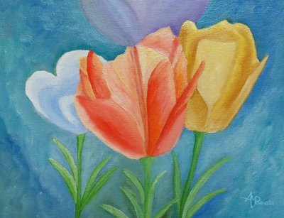 Barevné jarní tulipány od Angeles M. Pomata