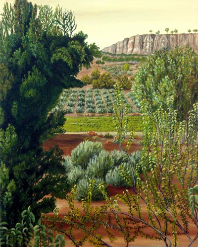 Pohled na útes v Cultivated Valley od Angeles M. Pomata