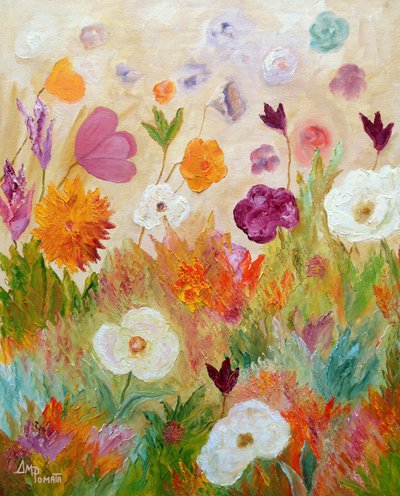 Rozmanité květy v zahradě od Angeles M. Pomata