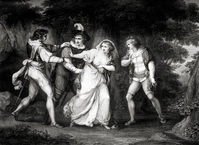Hra Williama Shakespeara od Angelica (after) Kauffman