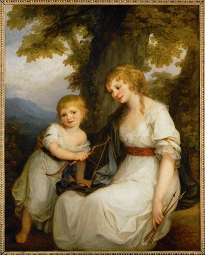 La Baronne de Kruedener et son fils - Baronka Kruedenerová a její syn ... od Angelica Kauffman