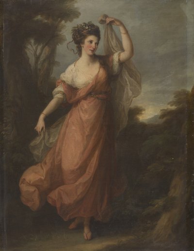 Tančící mladá žena v roli Terpsichory od Angelica Kauffmann