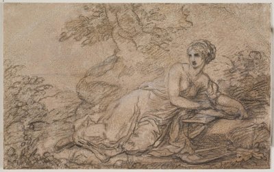 Básnířka, možná Sapfó od Angelica Kauffmann