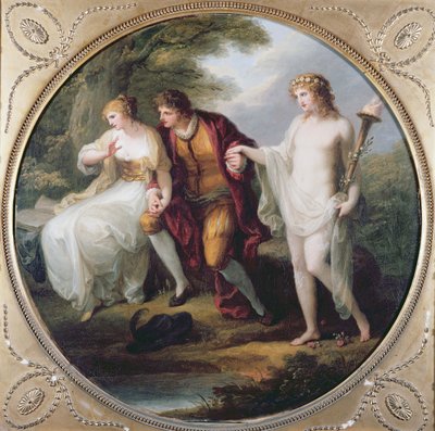 Abelard představuje Hymen Heloise od Angelica Kauffmann