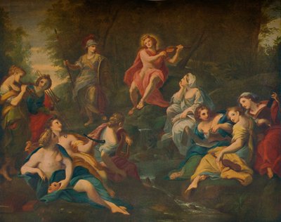 Apollo a múzy, 1772 od Angelica Kauffmann