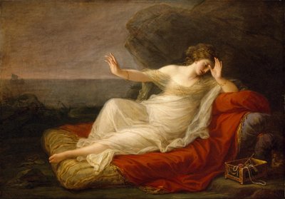 Ariadna opuštěná Theseem od Angelica Kauffmann