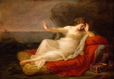 Ariadna opuštěná Theseem na Naxu, 1774 od Angelica Kauffmann