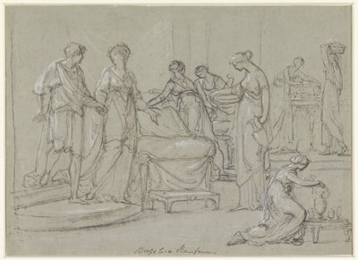 Nevěsta a ženich vstupují do svatební komnaty od Angelica Kauffmann