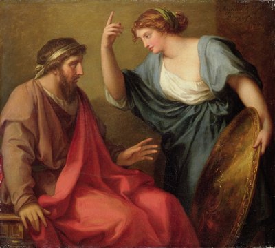 Egeria předává Numovi Pompiliovi svůj štít, 1794 od Angelica Kauffmann