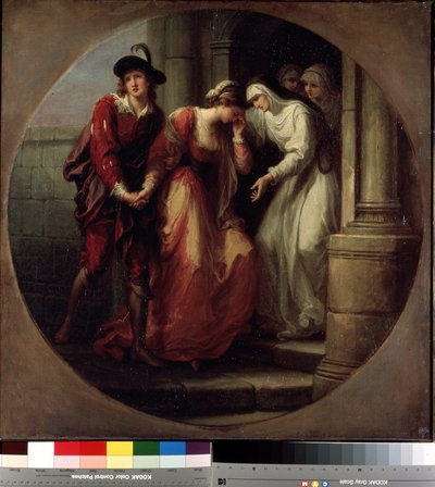 ""Oddělení Abelarda (mistr Pierre Abailard (nebo Pierre Abailard od Angelica Kauffmann