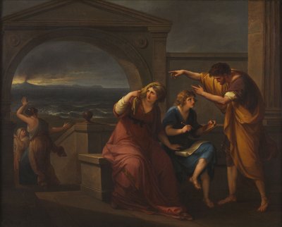 Plinius Mladší a jeho matka v Misenu, rok 79 n. l. od Angelica Kauffmann