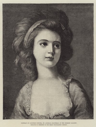 Portrét hraběnky Potocké v drážďanské galerii od Angelica Kauffmann
