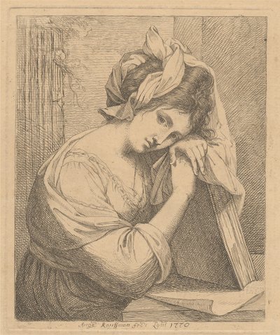Mladá žena v zamyšlení od Angelica Kauffmann