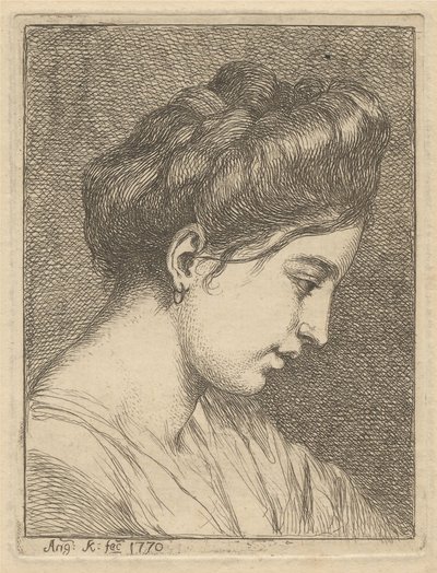 Hlava mladé ženy z profilu od Angelica Kauffmann
