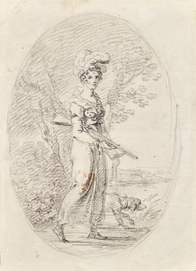 Myslivkyně se psem od Angelica Kauffmann