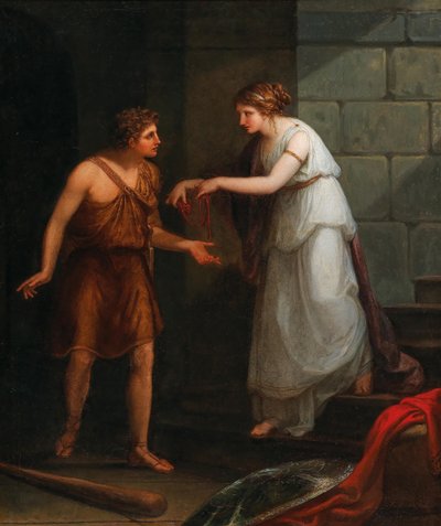 Theseus a Ariadne. od Angelica Kauffmann